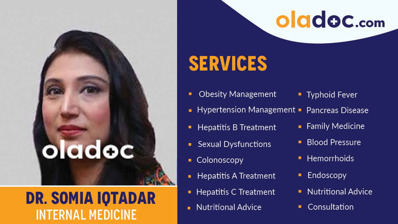 Services provided by  Dr. Somia Iqtadar